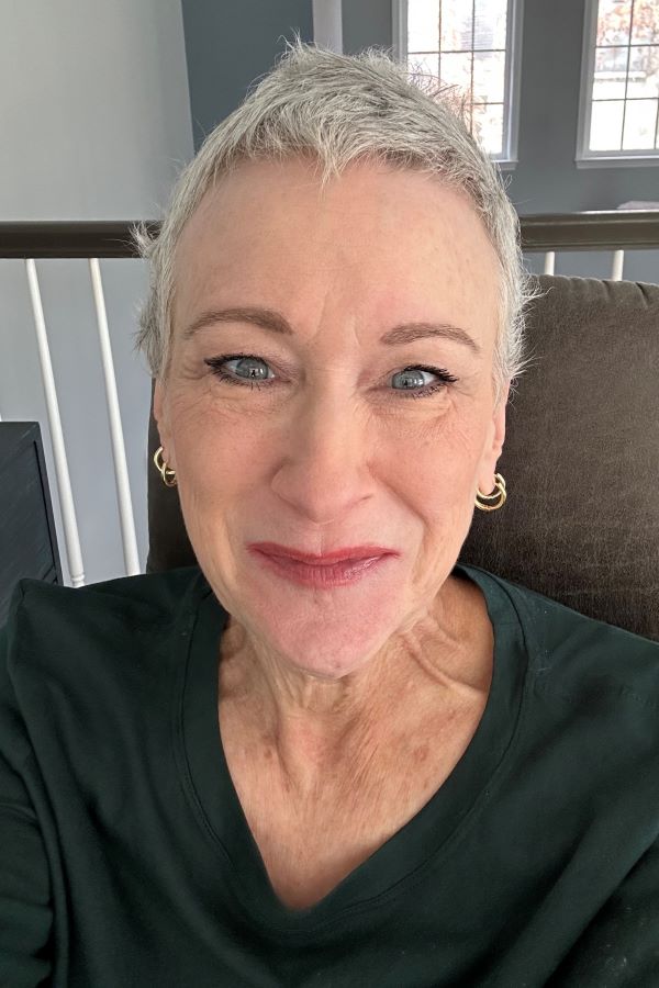with new hair
