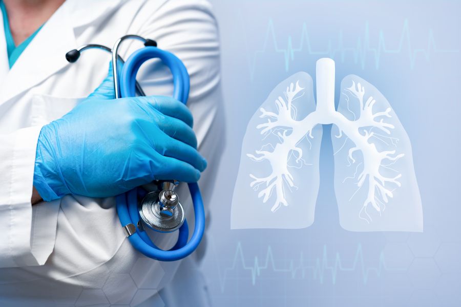 Getty image of doctor, lungs